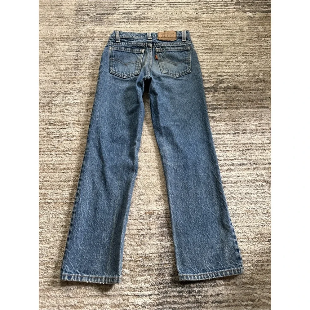 Levis Vintage ORANGE TAB Jeans Boys Blue Size 10(Fit22x23)Rare Straight Leg 1997